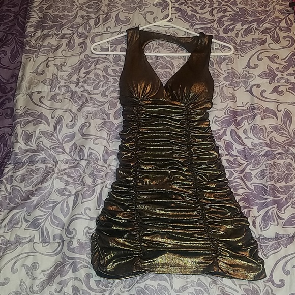 Papaya Dresses & Skirts - Gold metallic dress